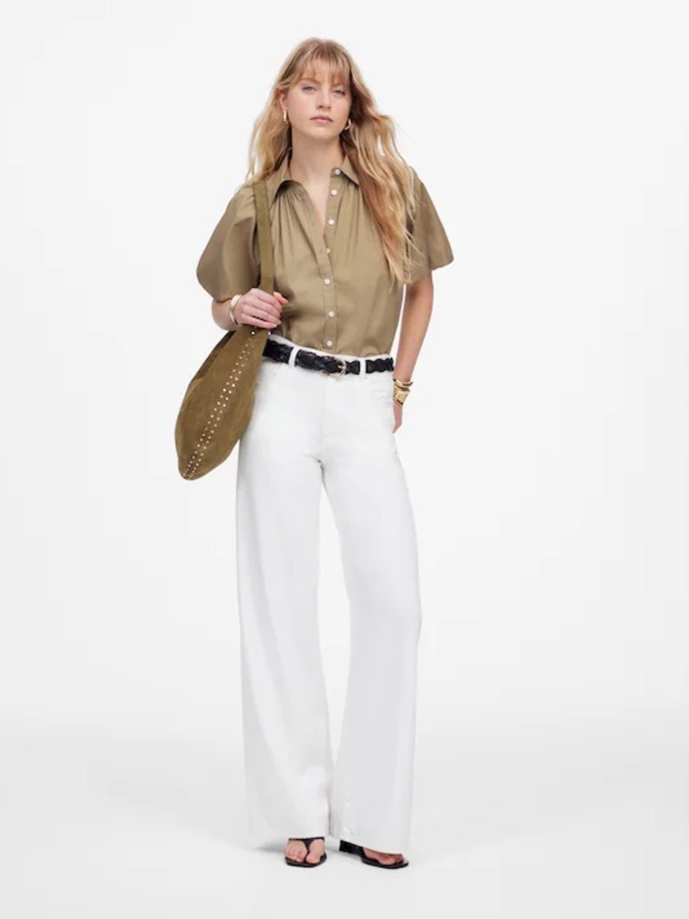 NWT!! Madewell - Superwide-Leg Jeans: Airy Denim Edition - White - Size 26